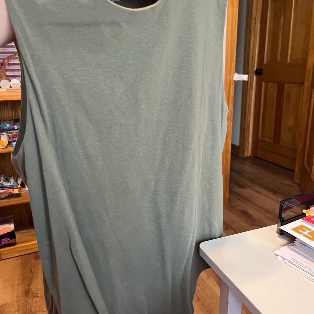Nuuds Olive Crewneck Tank Bodysuit